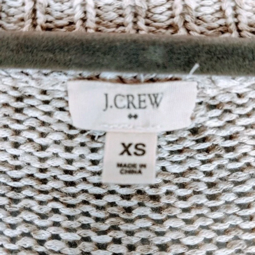 J. Crew Womens 3/4 Sleeve Knit Tunic Sweater Size XS Cream Minimalist Neutral‎